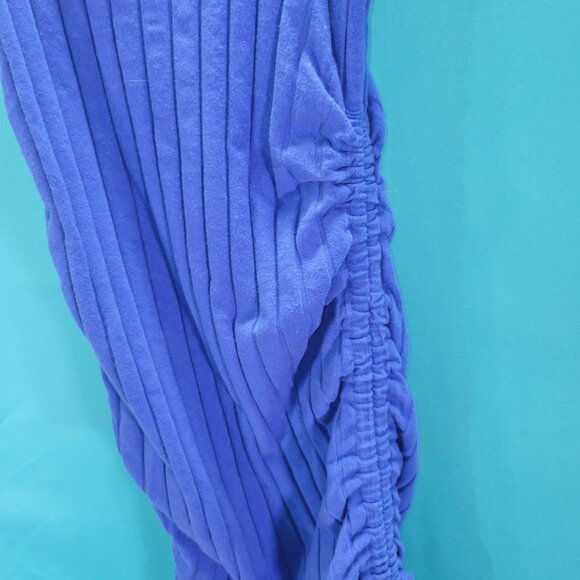 Shein Youth 11-12 Blue Ribbed Knit Dress With Side Ruched Detailing & Spaghetti - Picture 11 of 14